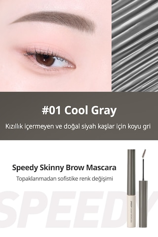 Peripera Speedy Skinny Browcara 01 Cool Gray