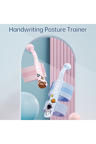 Moveevo Nbx Çift Bileklikli Kalem Tutuş Düzeltme Aparatı - Ayıcıklı Tasarım Gümüş