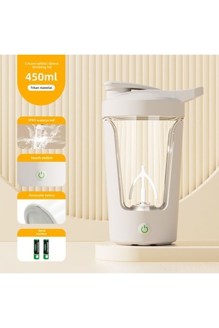 Ranyeek Otomatik Karıştırıcı Elektrikli Kahve Fincanı - Usb Şarjlı, Yemek Dereceli Pp Malzeme, Portatif Ve Pratik Beyaz, Pilli Diğer