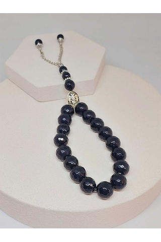 Oniks Onix Taşı Faset Kesim17lik Efe Tesbih 12mm 51526