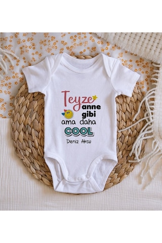Bitmeyenkartus Bk Kids Isimli Teyze Anne Gibi Tasarımlı Bebek Body Zıbın - Model Çok Renkli