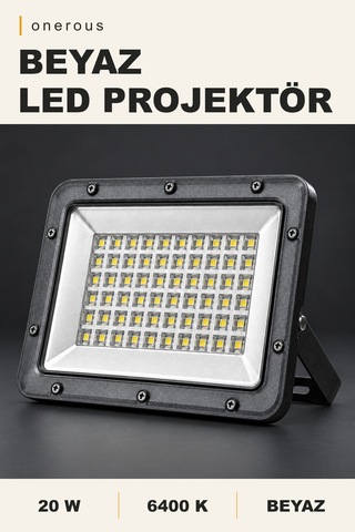 Onerous 20w 6400k Beyaz Led Projektör
