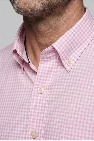 Bisse Pembe Regular Fit Pamuk Cepsiz Uzun Yaka Gömlek Gmeks261065 C29