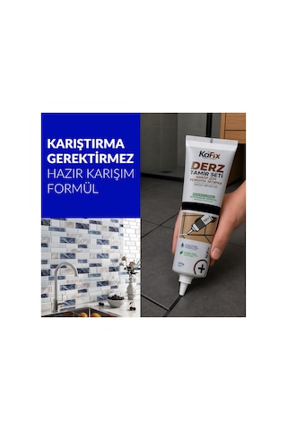 Hazır Derz Dolgu Tüpü Siyah 250 Gr Hızlı Kuruyan Derz Tamir Ve Yenileme Tüpü