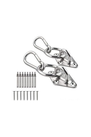 Geeksen Yoga Tavandan Asılı Sabit Tutucu Seti - 8mm Halatlı Sarkaç Ve Hamak İçin 18 Parça Takım Çok Renkli