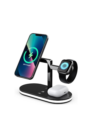 Fuchsia YM-UD23 5in1 Kablosuz Şarj Standı Ledli Wireless Charger