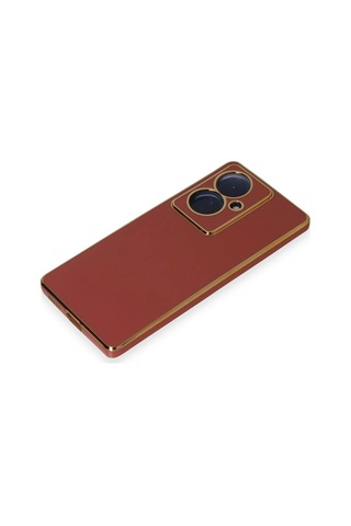 Newface Vivo V29 Lite Kılıf Volet Silikon Semeglbl - 74 - Kırmızı