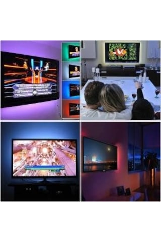 5 Metre Tv Arkası Rgb Şerit Led Telefon Kontrol Tavan Koridor Led