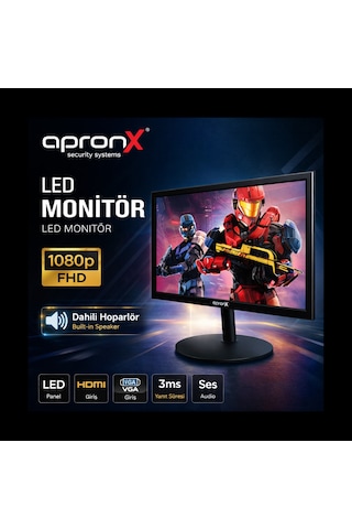 Apx-nws22 22" Led 1080p Vga+hdmi+dahili Hoparlör