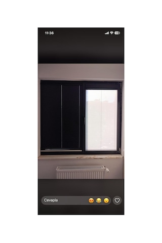 Hanedizayn %100 Blackout Karartma Plise Perde Işık Geçirmeyen Isı Yalıtımlı Perde Ekru Black001