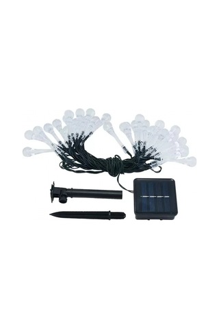 7m 50 Led Damla 8 Fonksiyonlu Solar Panelli-rgb Çok Renkli