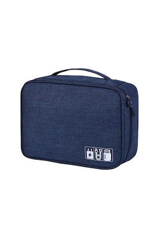 Yifomall Büyük Boy Çok Amaçlı Dijital Depolama Çantası - Usb Kablosu, Powerbank, Kulaklık İçin Bölümlü Ve Ayarlanabilir Tasarım - Poliester Malzeme