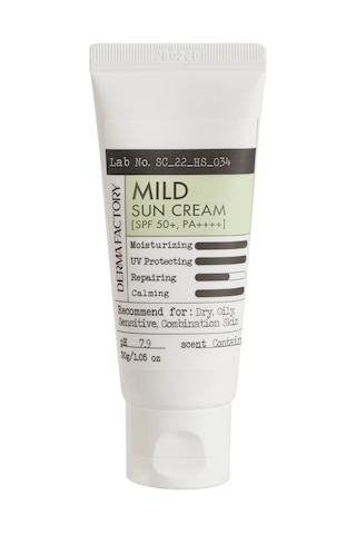 Derma Factory Hassas Ciltler İçin Hafif Dokulu Vegan Güneş Kremi Derma Factory Mild Sun Cream SPF 50+ PA++++ 30ml