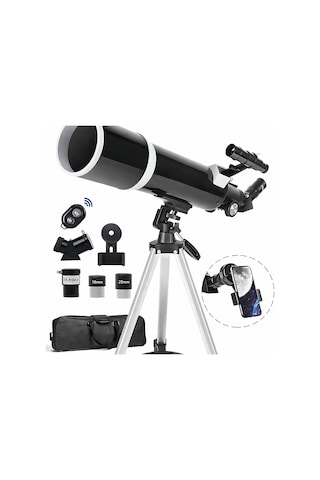 Dailytech 80mm Astronomi Teleskobu 600mm Odak Kumandalı 3x Barlow Lens Setli Yetişkinler & Yeni Başl