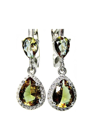 Gümüş Damla Zultanit Taşlı Kadın Küpe