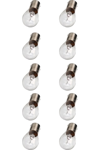 10 Adet 12V P21W 93 Düz Tek Duy Stop Sinyal Ampul Standart Işık