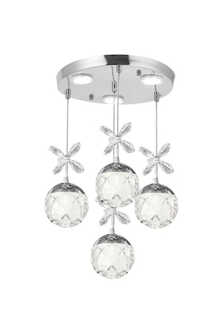 Eray Aydınlatma 2560-3+1 4lü Krom Sarkıt Led Avize Krom