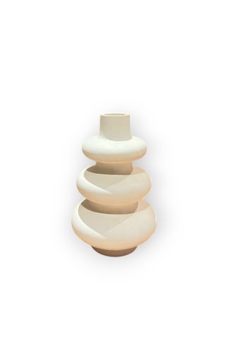 Modern Minimalist Dekoratif Obje Seti - Beyaz El İşçiliği Beyaz
