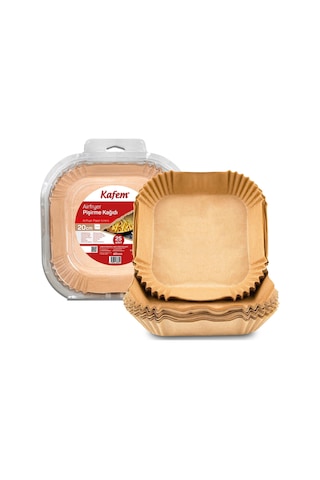 Kafem Airfryer Pişirme Kağıdı Kare 20 x 25'li 20 CM