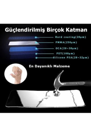 Apple Uyumlu   iPhone 8 Plus Ekran Koruyucu Seramik Nano Cam Esnek Tam Full Kaplayan Kırılmaz Beyaz