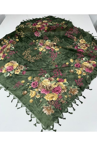 Sökme Boncuklu Pamuk Yazma - 05650 Yeşil