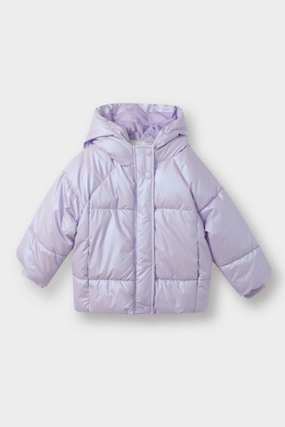 Defacto Kapüşonlu Fermuarlı Çıtçıtlı Şişme Lila Kız Bebek Mont E7985a5/pr247 Lila