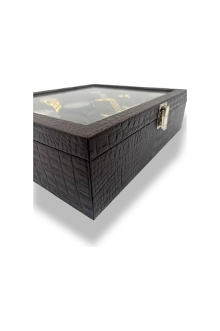 Richbo x 12'li Saat Kutusu Timsah Kahve