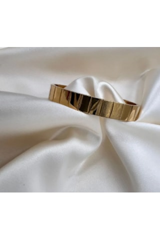 Bb Çelik Kelepçe Bilezik Altın