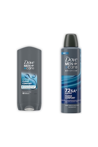 Dove Men +care Erkek Deodorant Clean Comfort 72 Saat Koruma 150 Ml + Clean Comfort Duş Jeli 400 Ml