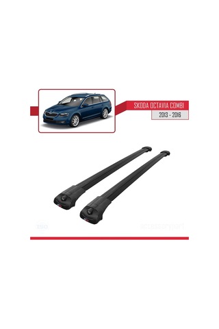 Skoda Octavia Combı 2013-2016 Arası İle Uyumlu Ace-1 Ara Atkı Tavan Barı Siyah