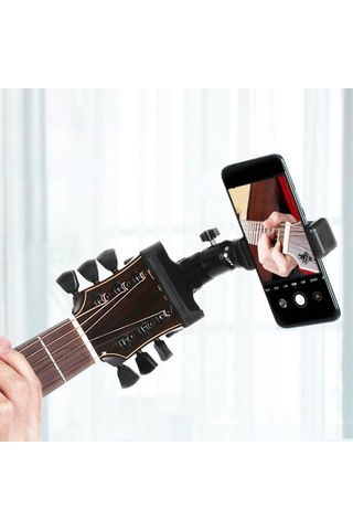 Trendooze Homyl Gitar Mesnetli Cep Telefonu Standı Masa Tutucu 11x8x12cm Metal Renk 11cmx8cmx12cm