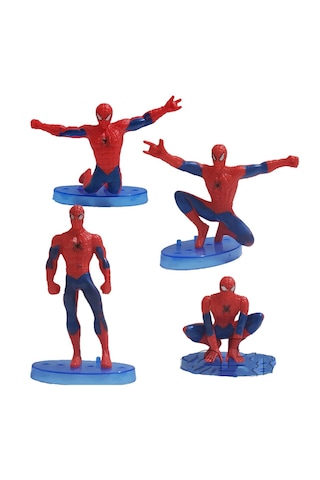 Spiderman - Örümcek Adam 5-7 Cm 7 Li Tam Set Oyuncak Figür Pasta Süsü Spider - Man