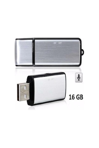 USB Ses Sensörlü Dijital 16 GB Mini Ses Kayıt Cihazı