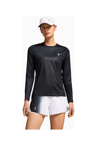 On Court Long-t Lumos Uzun Kollu Kadın Tenis Tişörtü Tenis Giyim Siyah