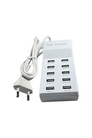 10 Port Çoklu Usb Şarj Devresi 1 Adet