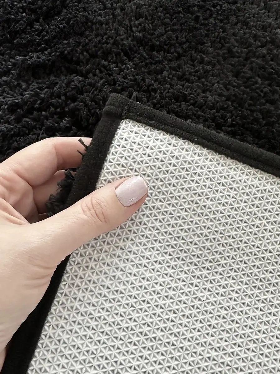 Homy Mood Yumuşak Peluş Banyo Paspası 50x80 Cm 156687384 Siyah