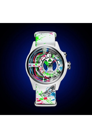 The Electricianz The Neon Z Black & White - Arty Edıtıons Unisex Kol Saati