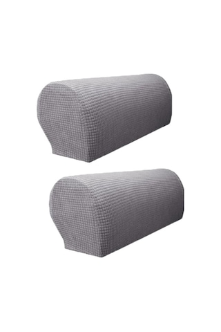 Yaozixa Yıkanabilir Esnek Koltuk Kol Koruyucu Kılıfı 1 Çift - Polyester Materyal, Modern Stil, 55cm Uzunluk AÇIK GRİ