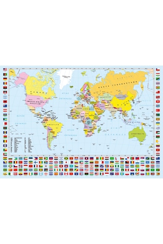 Anatolian 260 Parça xl Puzzle - Dünya Haritası 3319