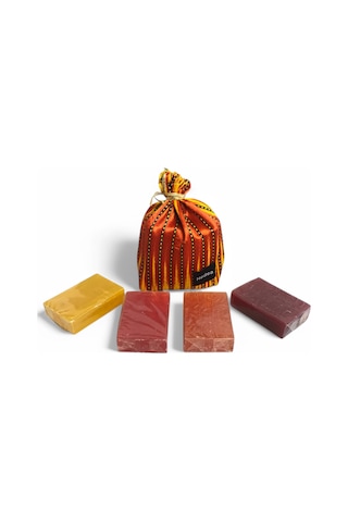 Osmanlı Sultanı 4'lü Sabun Seti - Mango, Çilek, Mandalina, Böğürtlen- Padişah Kesesiyle