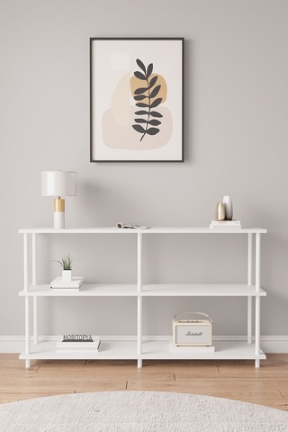 Çevir Kur Beyaz Bd 150 Cm Raflı Konsol 150 75 29 Cm Beyaz