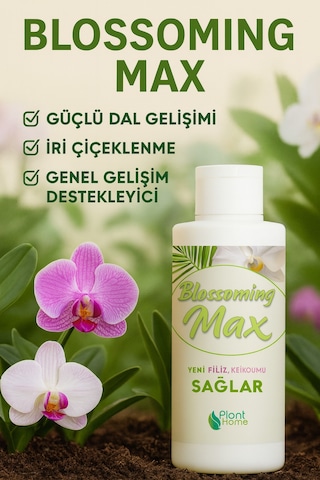 Blossomingmax - Orkideler İçin Dal Ve Çiçek Destekleyici Premium Besin 100 Ml 1000