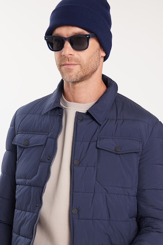 Tudors Erkek Regular Fit Klasik Kesim Çift Cepli Çıtçıt Kapamalı Koyu Mavi Mont-41601 Koyu Mavi
