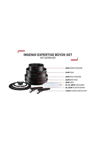 Tefal Titanium Ingenio Expertise 12 Parça Tencere Set