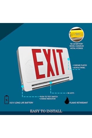 Işıklı Çıkış ,exit - Enerji Tasarruflu Led Ayarlanabilir Işık