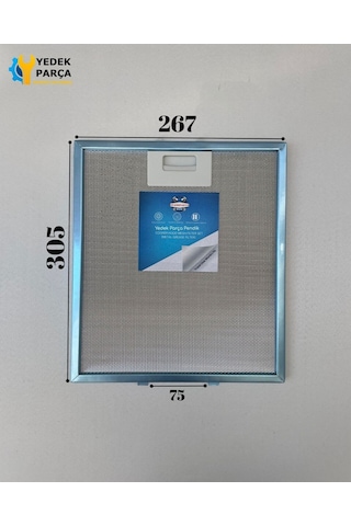 Electrolux Uyumlu: Efc90344x 267x305 Mm Aspiratör & Davlumbaz Tel Yağ Filtresi Model: 4055250429 - 063410455 26,7x30,5 Cm