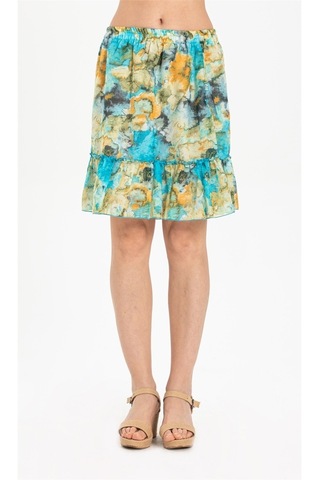 Vual Nesrin Kısa Etek Turkuaz Trkz