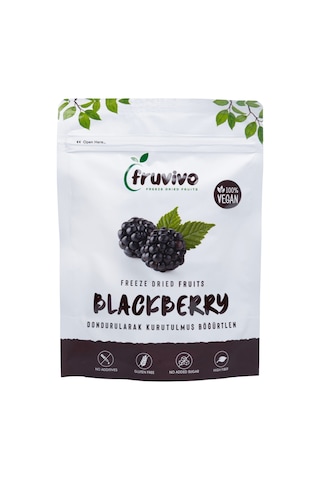 Fruvivo 4'lü Freeze Dry Paket - Böğürtlen + Ahududu + Yaban Mersini + Çilek Orman Meyveleri - Dondurularak Kurutulmuş Meyve Cipsi Şeker İlavesiz %100 Doğal Vegan 75 G