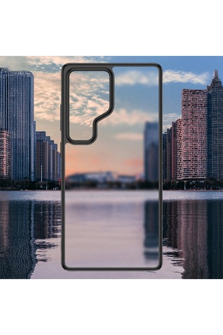 Galaxy S25 Ultra Uyumlu Kamera Korumalı Şeffaf Arka Yüzeyli Silikon Kılıf