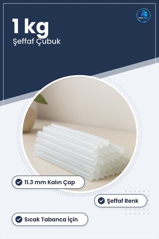 Silikon Çubuğu 11.3 Mm 1 Kg Sıcak Tabanca İçin Şeffaf Yapıştırıcı